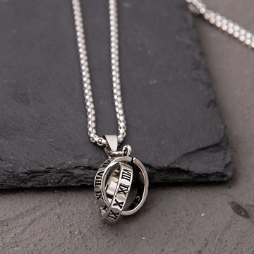 潮人項鏈男士鈦鋼戒指吊墜個性簡約嘻哈抖音ins網紅掛件學生配飾