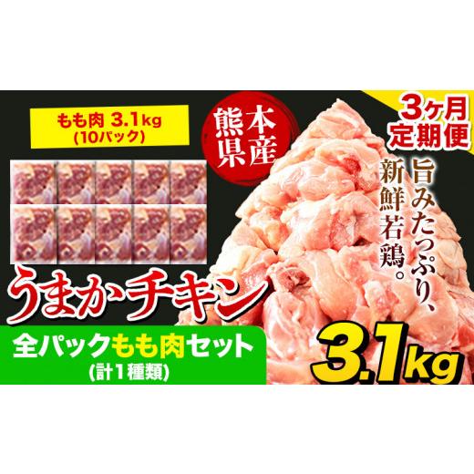 ふるさと納税 熊本県 氷川町 うまかチキン 全パックもも肉セット 1回のお届け 合計3.1kg 合計 約9.3kgお届け 《お申込み月の翌月より出荷開始…