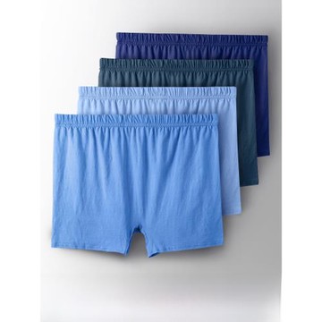 4條/中老年人內褲男純棉加肥加大高腰寬松爺爺爸爸老式平角褲短褲