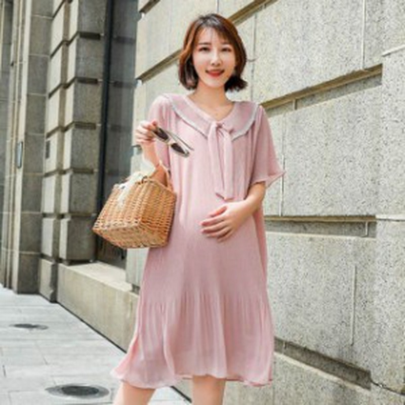 ワンピース 半袖 レディース 膝丈 シフォンワンピース おしゃれ 可愛い ワンピース レディース 夏 春妊娠服 ママ 大きいサイズ ワンピー 通販 Lineポイント最大1 0 Get Lineショッピング