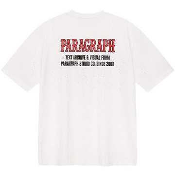 【PARAGRAPH】26SS NO.060 RAW DAMAGE TEE 做舊破壞 短T (白色)
