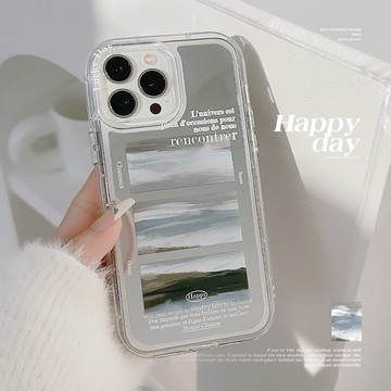 隔日到貨 手機殼 ins 適用iPhone 17 16 15 14 pro max  XS XR 山澗雲海 1D421