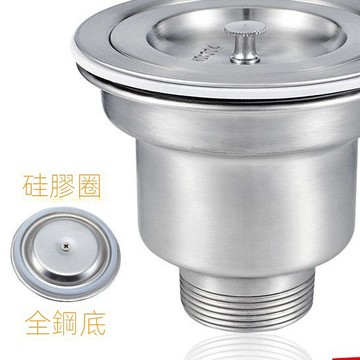不鏽鋼下水器 全鋼不銹鋼 水槽提籃 落水器 洗菜盆配件 單槽 雙槽 110提籠 洗菜盆下水管 下水器