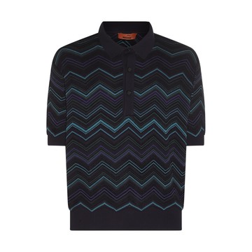 Missoni - Blue Cotton Polo Shirt