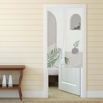 希雅貓抗菌長門簾 90x150cm