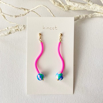 Marble Stick 耳針/耳夾【粉紅】