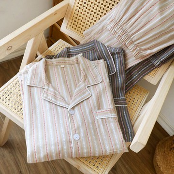 高檔全棉男士長袖睡衣套裝 100%棉質睡衣套 大尺碼男睡衣家居服大尺碼休閒簡約長袖長褲居家服