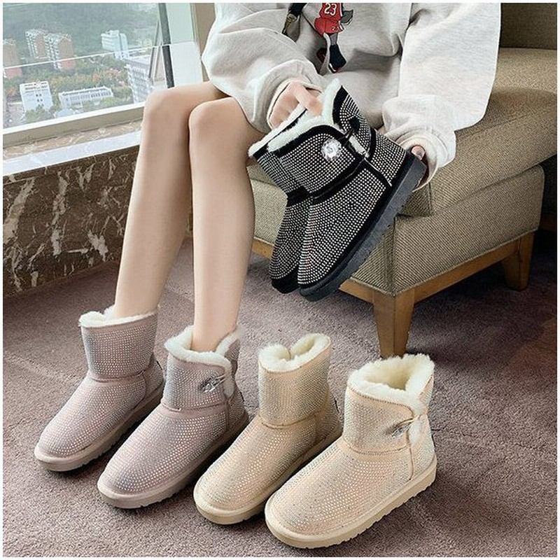 ショートブーツ レディース 滑らない スノーブーツ 防寒 ムートンブーツ 短靴 冬靴 暖かい 雪用 スノー シューズ 保温 シャイニー 通学 通勤 旅行 22 5cm 25cm 通販 Lineポイント最大0 5 Get Lineショッピング