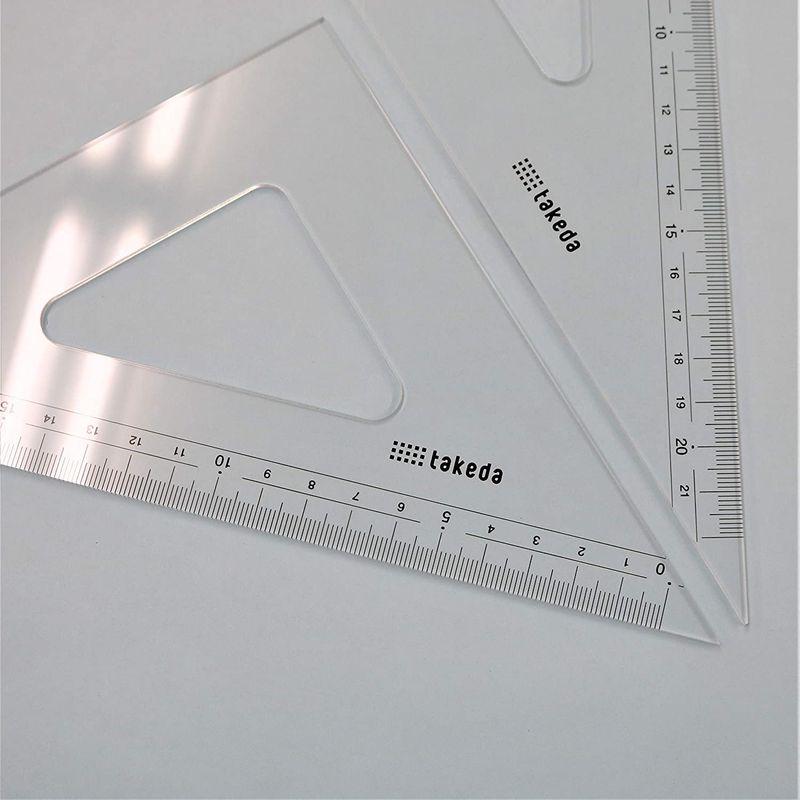 takeda 三角定規 目盛付設計 製図 三角 定規 建築士 (15cm)