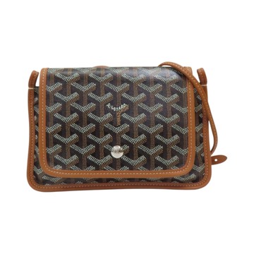 GOYARD 高雅德 棕色 Goyardine帆布 Plume Pouch 肩背包 【二手名牌BRAND OFF】