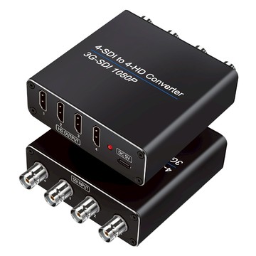 易控王 SDI轉HDMI轉換器 四進四出 支援HD/3G-SDI 1080P(50-518-01)