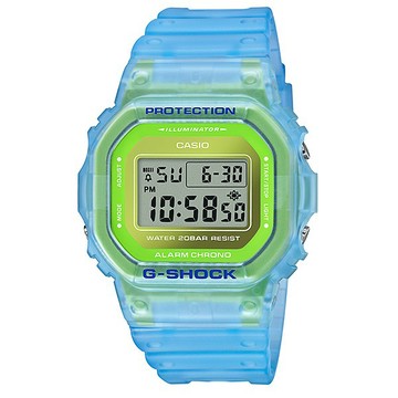CASIO卡西歐G-SHOCK DW-5600LS-2 流行感十足半透明螢光材質/水藍42.8mm｜樂天領券現折★全館特惠中★指定刷卡回饋10%