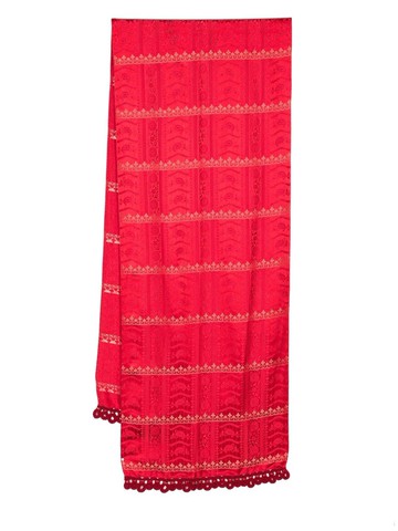 Christian Dior - 1990-2000s pre-owed embroidered scarf - women - Cotton/Viscose/Silk/Polyester - One Size