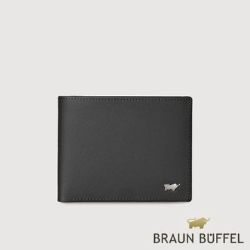 【BRAUN BUFFEL 德國小金牛】台灣總代理 亞當 8卡男夾-黑色/BF504-313-BK
