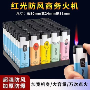 【臺灣-出貨】【發52支】一次性防風打火機寬版大號防摔加厚高檔打火機批發零售
