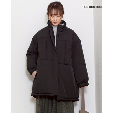 【POU DOU DOU】黑色份量感鋪棉外套 PPS79350