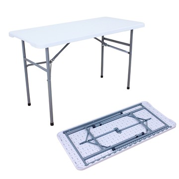 【頂堅】寬122公分(4尺寬)平面式折疊桌/露營餐桌/會議摺疊桌/拜拜折合桌/擺攤桌-桌厚3.5公分