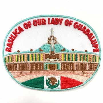 墨西哥 瓜達盧佩聖母大教堂 燙布貼 刺繡袖標 地標電繡刺繡士氣章 貼章 補丁貼 燙布貼 徽章