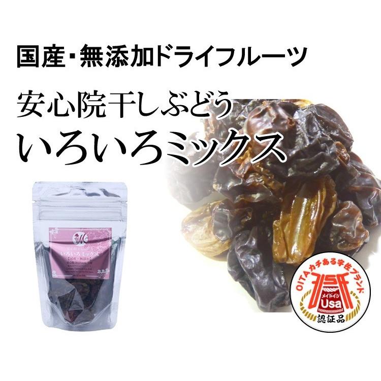 無添加 国産 ドライフルーツ 安心院干しぶどう いろいろミックス 35g レーズン 葡萄 ブドウ 砂糖不使用 産地直送 メール便 ドリームファーマーズ 送料無料