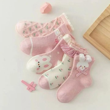 🎀臺灣出貨🎀女童襪子花邊公主襪秋冬季中筒襪棉女寶兒童春秋新款a類學生女孩 兒童襪子 襪子兒童 女童襪子 幼童襪子