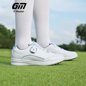 炫彩高爾夫球鞋女2022新款防水鞋子超纖七彩專利防側滑旋扣運動鞋