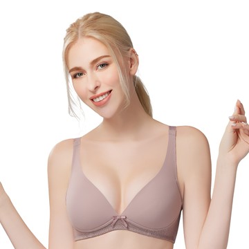 【思薇爾】Love myself系列M-3XL罩素面無鋼圈包覆女內衣(紀粉芋)