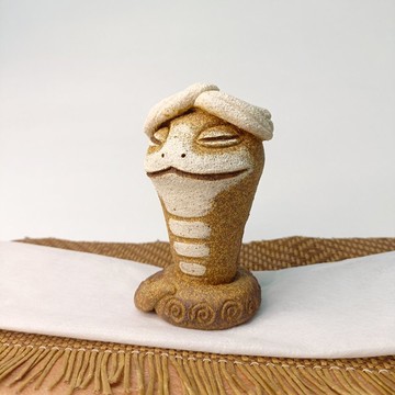 冥想蛇/陶藝品/原創