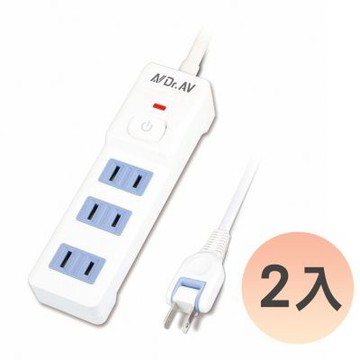 (2入優惠組)【EC】 炫麗2P1切3插 4尺節能延長線 TX-755S-4