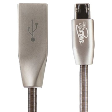 TcSTAR 迪士達 Micro-USB雙面插鋅合金高速充電傳輸線 TCW-D6100GR  100cm  1個  灰色