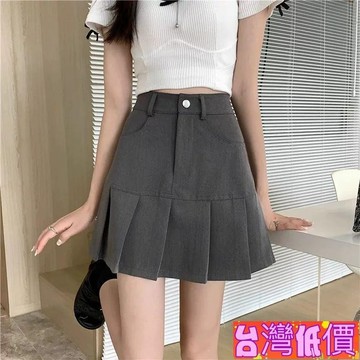 悅裳💎台灣免運💎新款小眾外穿百褶短裙女2025夏季高腰大尺碼胖mm顯瘦遮肚a字半身裙