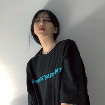 ins超火黑色短袖t恤女夏寬松潮oversize原宿bf風半袖上衣