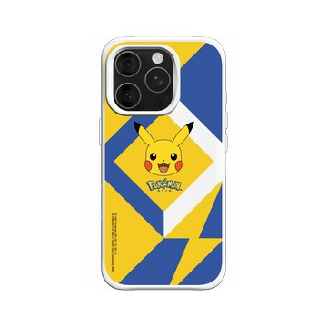 iPhone 16 Pro SolidX 白 - 寶可夢 Pokemon - 幾何閃電-皮卡丘