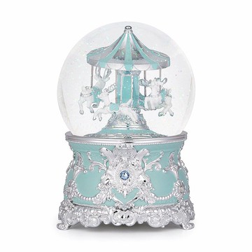 蒂芬妮藍 聖誕旋轉麋鹿 水晶球音樂盒 生日聖誕交換禮物