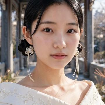 日式繩結耳環 塵、ほと、仄 | 輕盈綻放小花，展現日式風情。適合浴衣、和服，亦能點綴日常洋裝。
