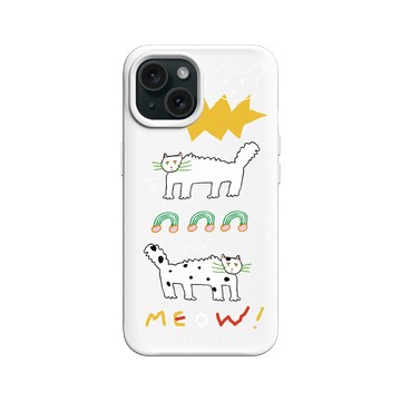 iPhone 15 SolidX 白 - MacaronToe 馬卡龍腳趾 - 喵 MEOW!