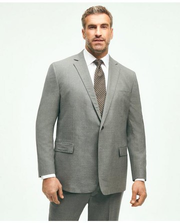 Brooks Brothers Men's Explorer Collection Big & Tall Suit Jacket | Light Grey | Size 56 Regular