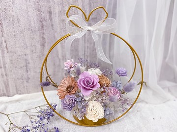 永生花金屬提籃花禮 開幕花禮  居家商業布置