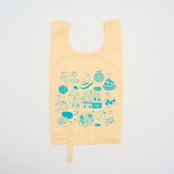 可收捲小背心袋/台灣水果/藍黃