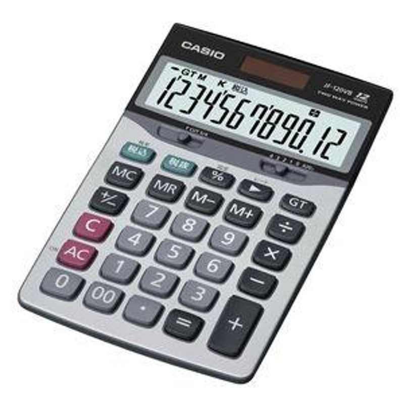 カシオ　本格実務電卓　卓上タイプ　12桁　返品種別A　電卓(ジャストサイズ)　CASIO　JF-120VB-N　LINEショッピング