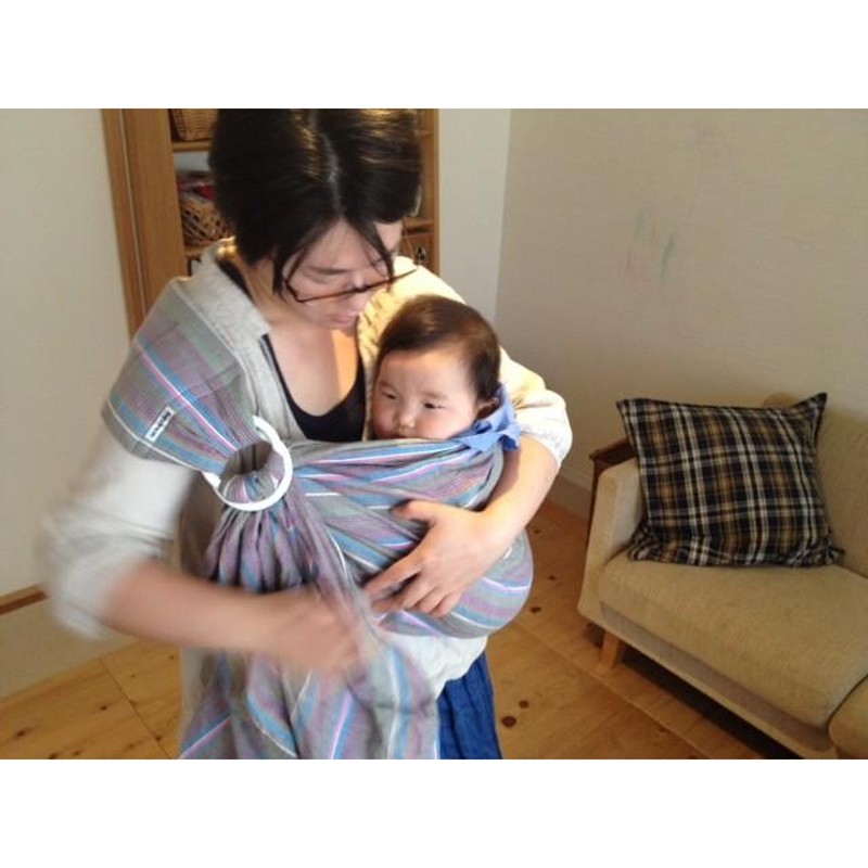 【あいら】ackeySling リング付きスリング 青系ストライプ あいら】ackeySling リング付きスリング 青系ストライプ nicoBaby