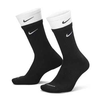 Nike 襪子 Everyday Plus Cushioned 雙層襪 長襪 運動襪 休閒襪 中筒襪 透氣 舒適 黑 白