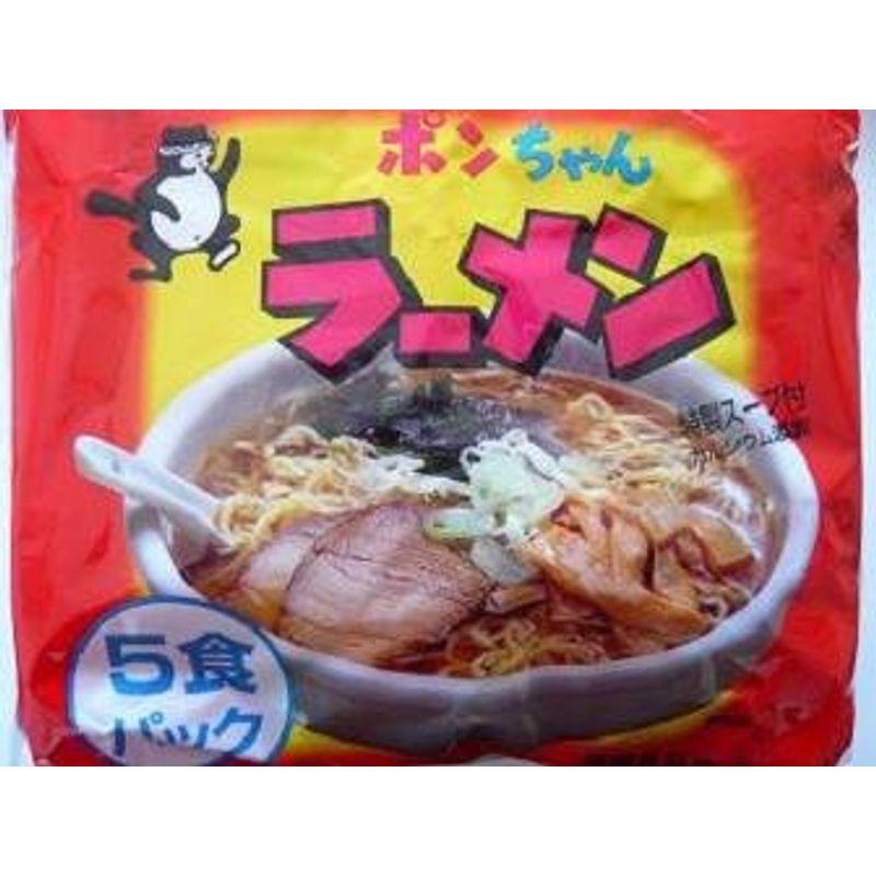 信陽食品 ポンちゃんラーメン5食醤油 6入