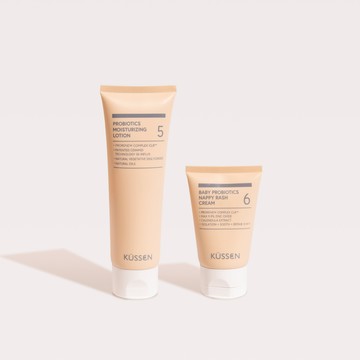 【KÜSSEN 葵森】寶寶保濕呵護組_益菌潤膚乳液 120ml＋寶寶益菌屁屁膏 50ml_廠商直送