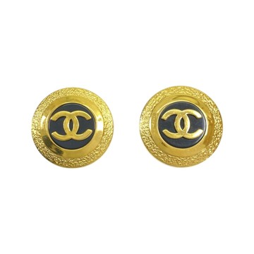 CHANEL 香奈兒 金色鍍金 古董 圓形 夾式 耳環 【二手名牌BRAND OFF】