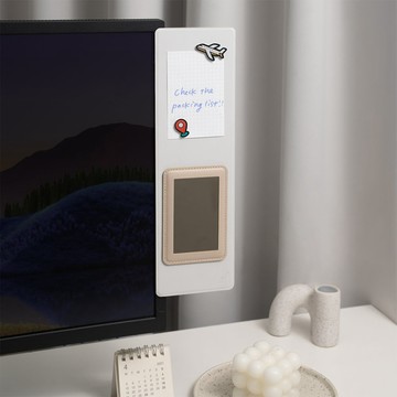 LHiDS 螢幕延伸磁吸備忘板 白霧灰/螢幕留言板/文具小物/辦公用品