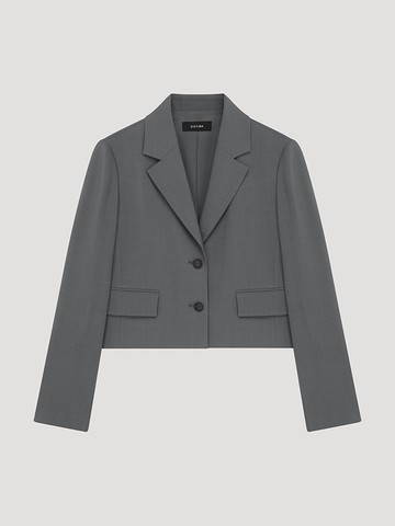 Crop Two-Button Setup Blazer (AWSJKP21060) [GR]