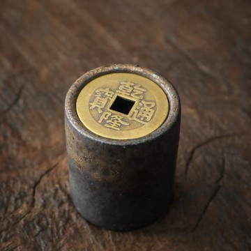 陶瓷銅錢蓋置紫砂壺蓋托功夫茶具配件蓋碗茶寵擺件茶蓋擱墊小架子