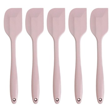 Couselect 食品級矽膠刮刀/耐高溫烘焙奶油抹刀/攪拌揉麵工具 小(21 x 4cm)  奶茶粉  5個