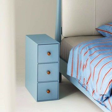 公司貨 附發票 免運 多巴胺實木床頭櫃簡約小臥室省空間厘米創意帶多層抽屜極窄床頭櫃