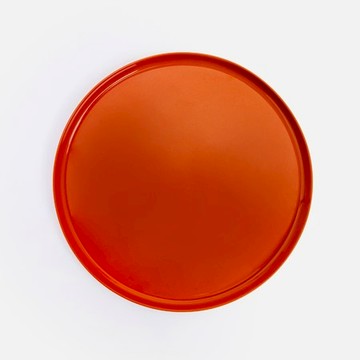 伊登雙釉強化瓷圓盤21.3cm 磚紅